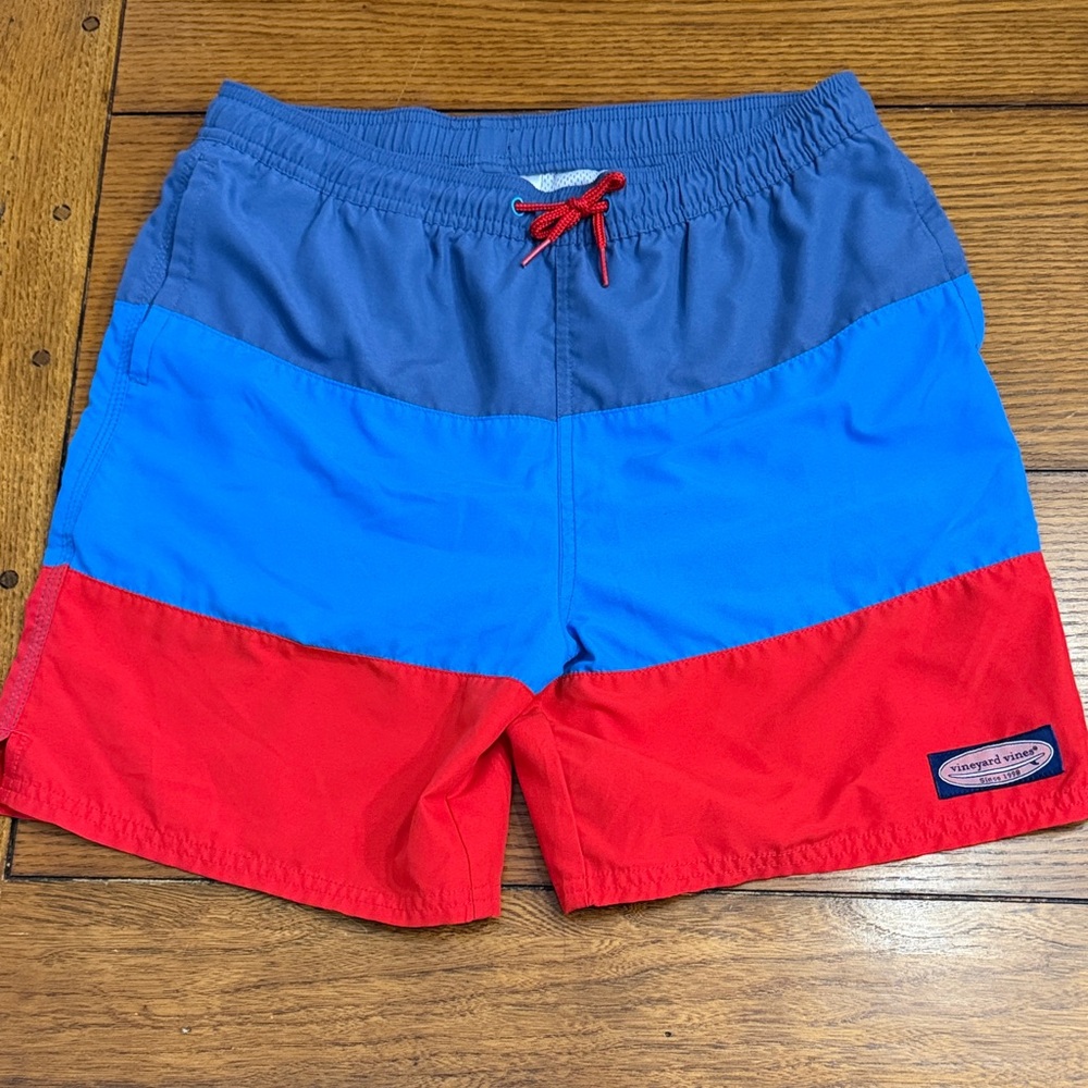 Vineyard Vines Red and Blue Swim Trunks